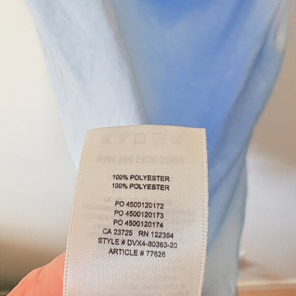 Aritzia Wilfred Sestina Ruched Satin Slip Dress Light Blue Size Large - Picture 8 of 8